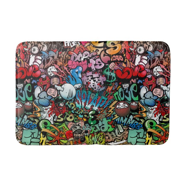 Tapis De Bain Motif urbain de caractères de graffiti d'art de (Devant)