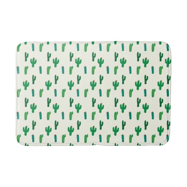 Tapis De Bain Motif vert clair de cactus (Devant)