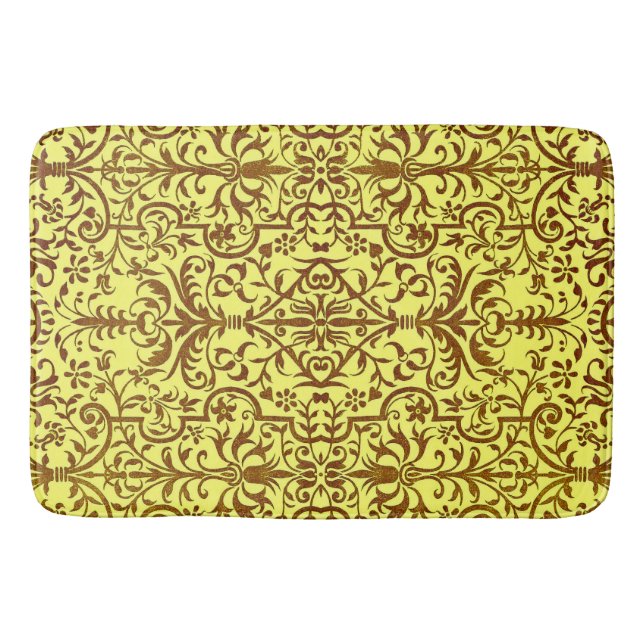 Tapis De Bain Motif victorien jaune (Devant)