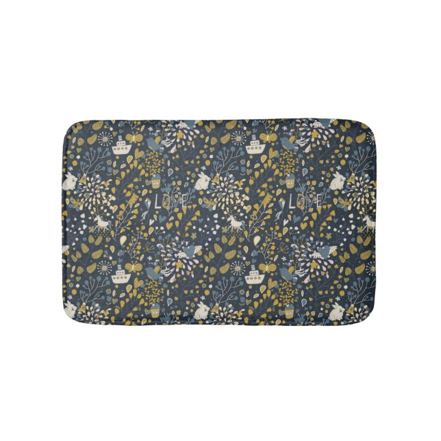 Tapis De Bain Motif vintage abstrait (Devant)