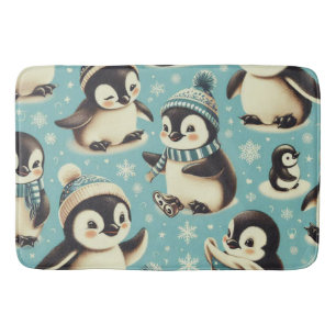Tapis De Bain Motif vintage Cute Penguin