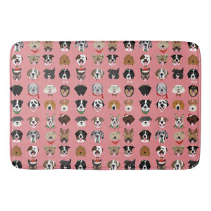 Tapis De Bain Motif visage chien de Noël