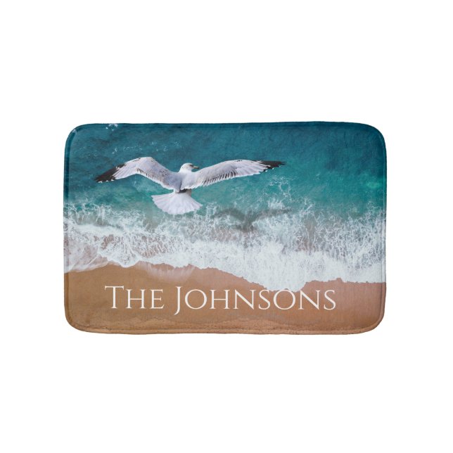 Tapis De Bain Mouette au-dessus de la mer (Devant)