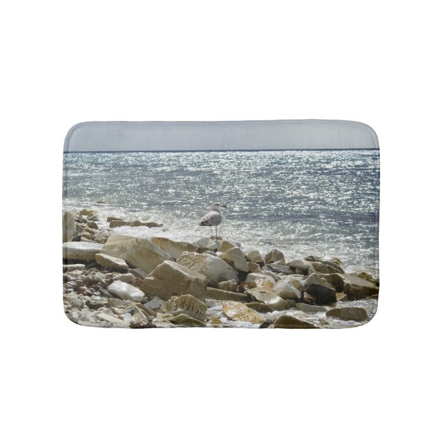 Tapis De Bain mouette et surf marin (Devant)
