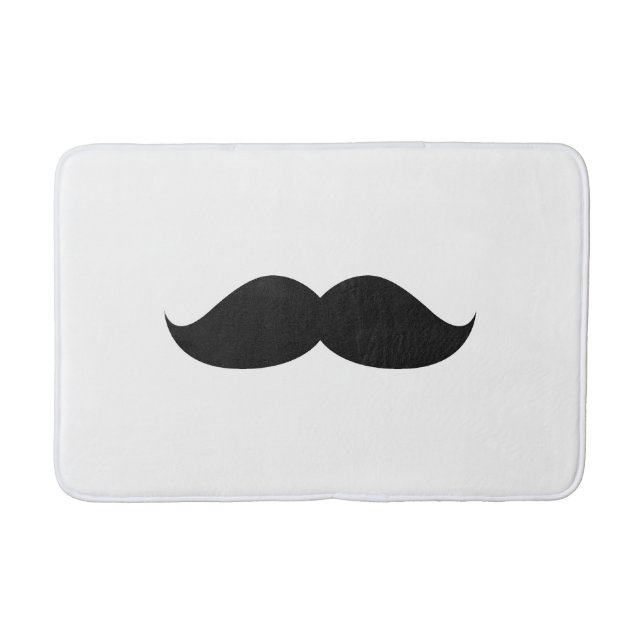 Tapis De Bain Moustache noire drôle mignonne (Devant)