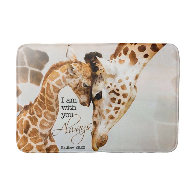 Tapis de bain moyen de girafe (Devant)