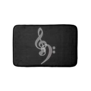 Tapis De Bain Musique - Arbre et Basse Clef Mat