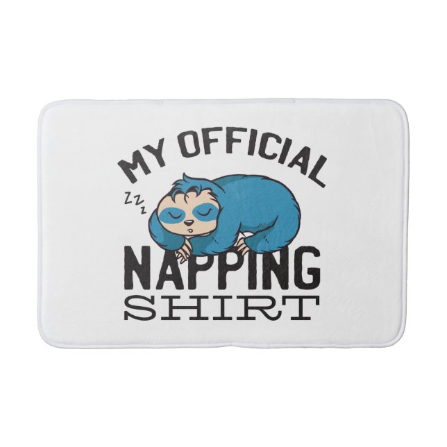Tapis De Bain My official napping shirt - Lazy sleeping Sloth (Devant)