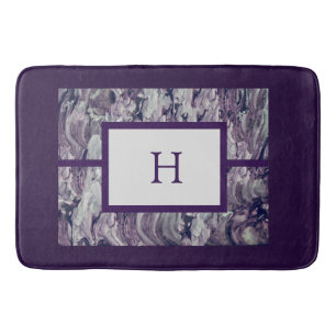 Tapis de bain n° 2 Purple&Grey Fluid Swirl PERSONN