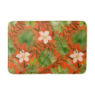 Tapis De Bain Nalani Hawaiian Tropical Garden Coral