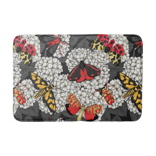 Tapis De Bain Nappes phréatiques sur hydrangée blanche