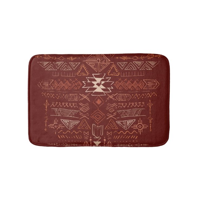 Tapis De Bain Navajo Aztec : Ethnic Doodle Motif. (Devant)