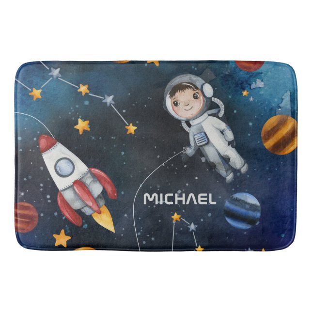 Tapis De Bain Navette astronaute spatiale personnalisée (Devant)
