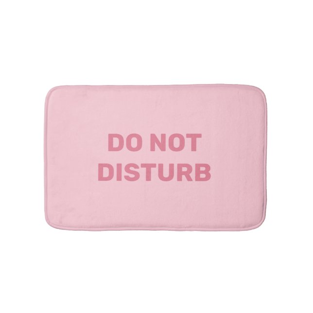 Tapis De Bain Ne Disturbez Pas La Tendance Pastel Pink Bath Mat (Devant)