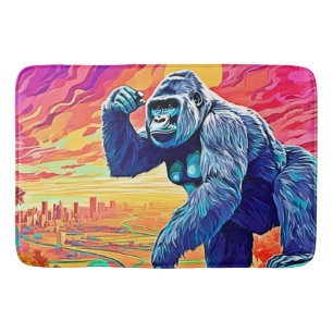 Tapis De Bain Neon Jungle Gorilla Imaginaire urbain