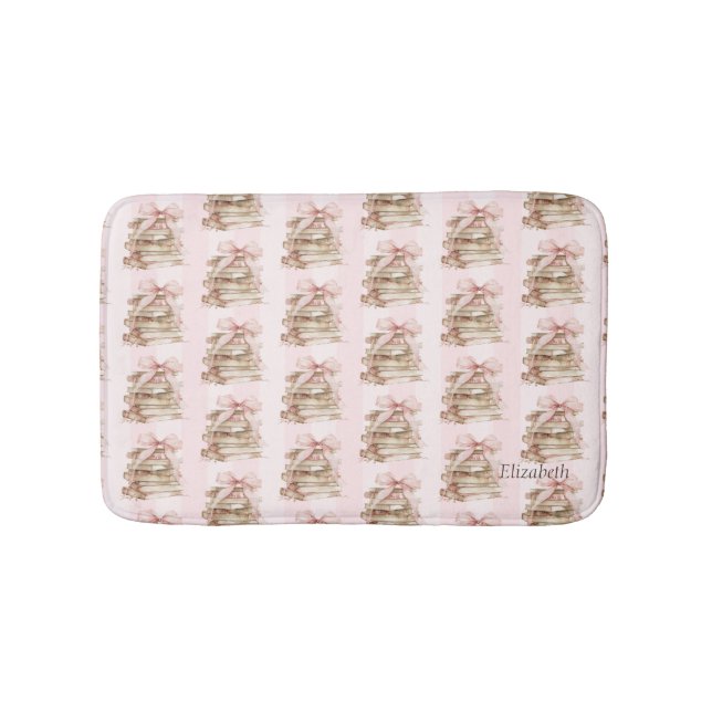 Tapis De Bain New Chapter Pink Bow Stripes (Devant)