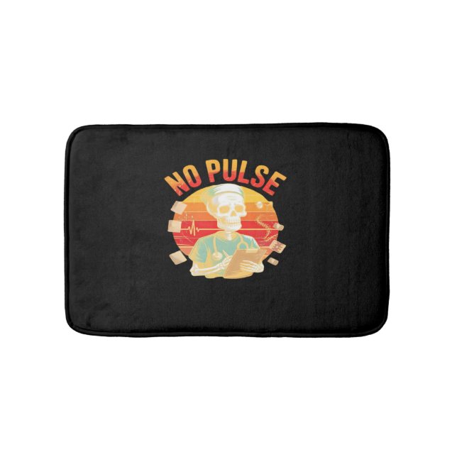 Tapis De Bain No Pulse Skeleton Nurse Funny Médicale Halloween P (Devant)