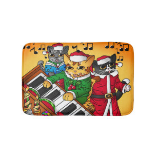 Tapis De Bain Noël Carol Cats