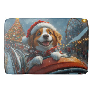 Tapis De Bain Noël du chien espagnol breton