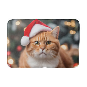 Tapis De Bain Noël Ginger British Shorthair