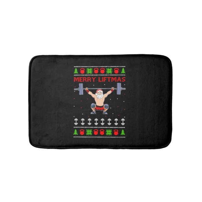 Tapis De Bain Noël laid Noël haltère (Devant)