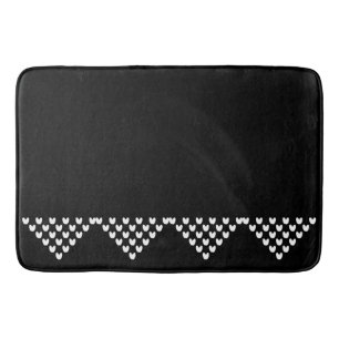 Tapis De Bain Noir Blanc Frontière