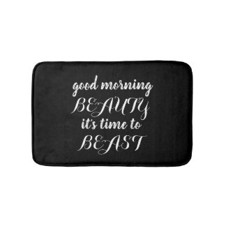 Tapis de bain - noir de bête de beauté