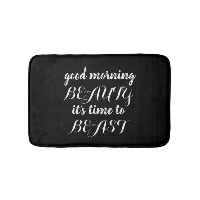 Tapis de bain - noir de bête de beauté (Devant)