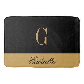 Tapis De Bain Noir d'or