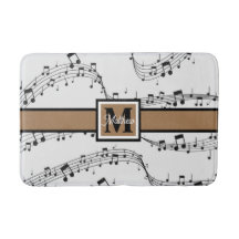 Noir et blanc Note musicale Musicien Monogramme