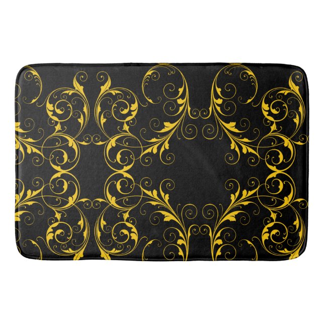 Tapis De Bain Noir & Or (Devant)