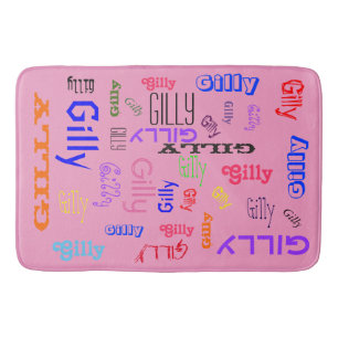 Tapis De Bain Nom Collage 🎁 mot Extraordinaire Cloud Hot Rose G