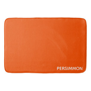 Tapis De Bain Nom de couleur rouge persimon