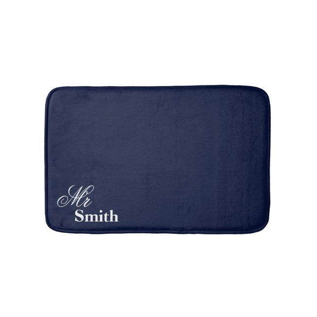 Tapis De Bain Nom de M. Smith Navy (Devant)