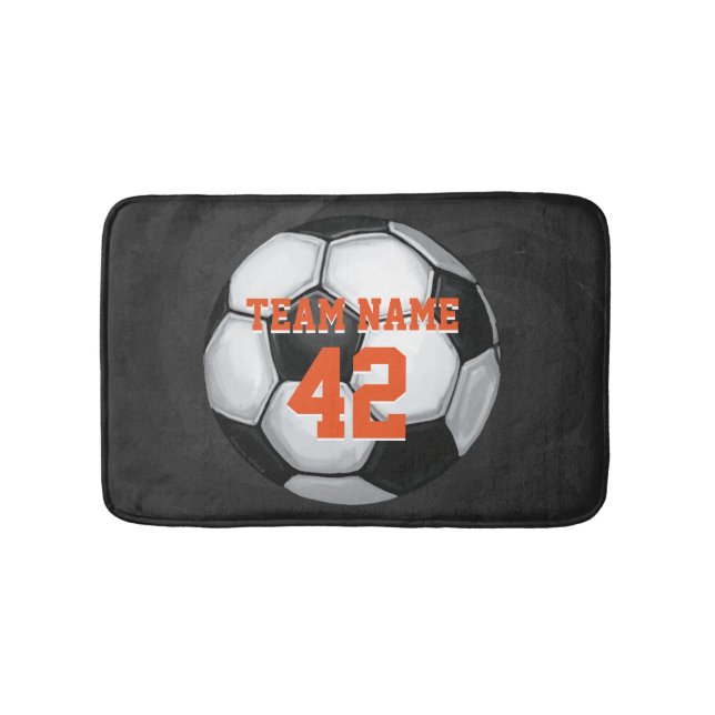 Tapis De Bain Nom et numéro de l'équipe balle de football (Devant)