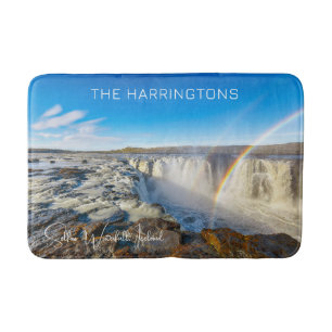 Tapis De Bain Nom personnalisé Selfoss Waterfall, Islande