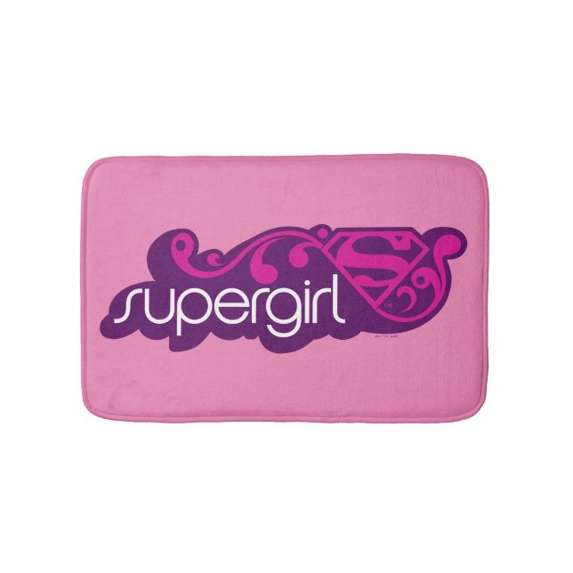 Tapis De Bain Nom Super Supergirl et Bouclier S (Devant)