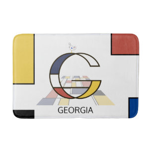Tapis De Bain Noplasticisme incroyable Art Monogramme. Lettre G