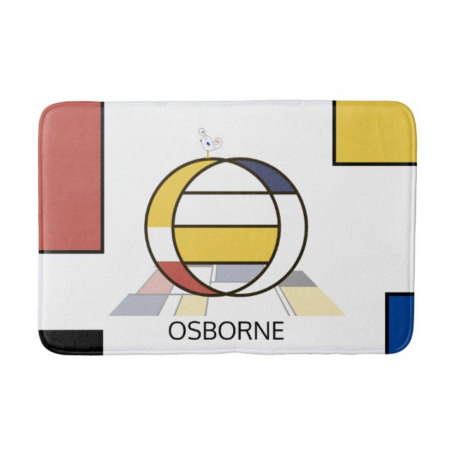 Tapis De Bain Noplasticisme incroyable Art Monogramme. Lettre O (Devant)