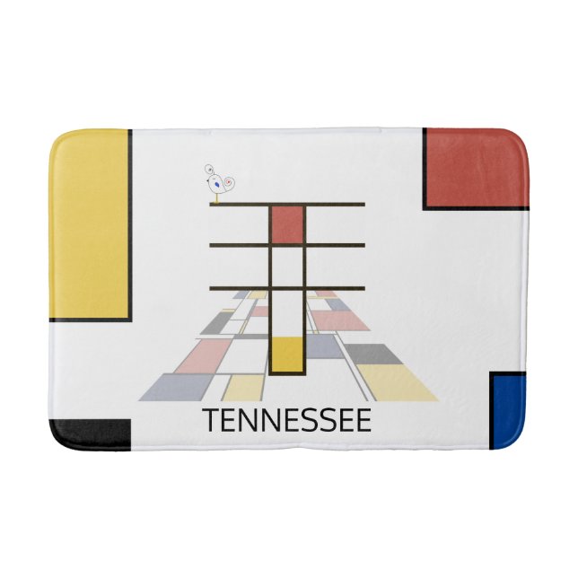 Tapis De Bain Noplasticisme incroyable Art Monogramme. Lettre T (Devant)