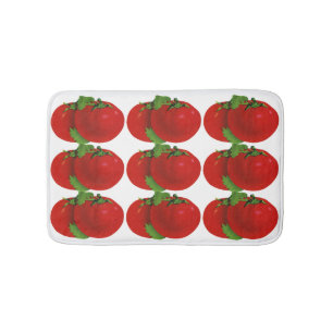 Tapis De Bain Nourritures vintages, tomate mûre rouge organique