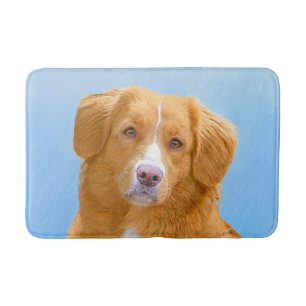 Tapis De Bain Nouvelle-Écosse Peinture de chien pour l'essayeur 