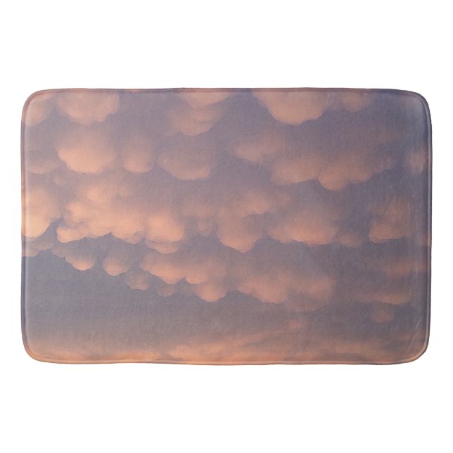 Tapis De Bain Nuages de billes de coton rose (Devant)
