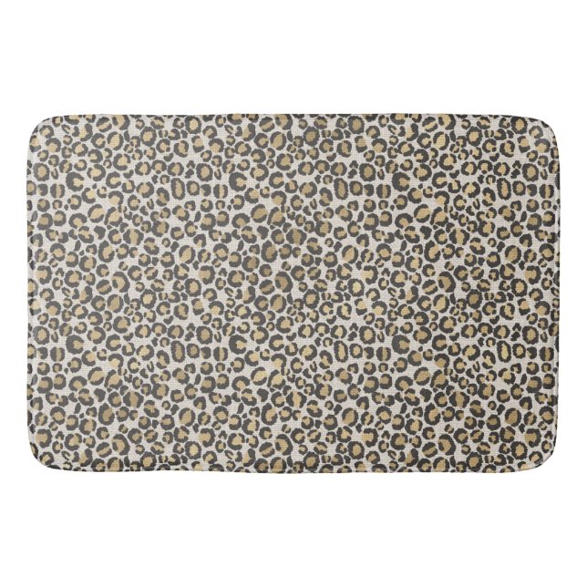 Tapis De Bain Nuetrals de léopard poster de animal (Devant)