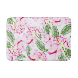 Tapis De Bain Oasis Botanique Tropical Feuilles Florales Vert Ro