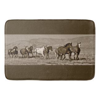 Tapis de bain occidental de cheval de chevaux