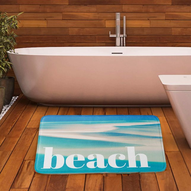 Tapis De Bain Ocean Beach Bath Mat Côtier Inspiré de la mer (Créateur téléchargé)