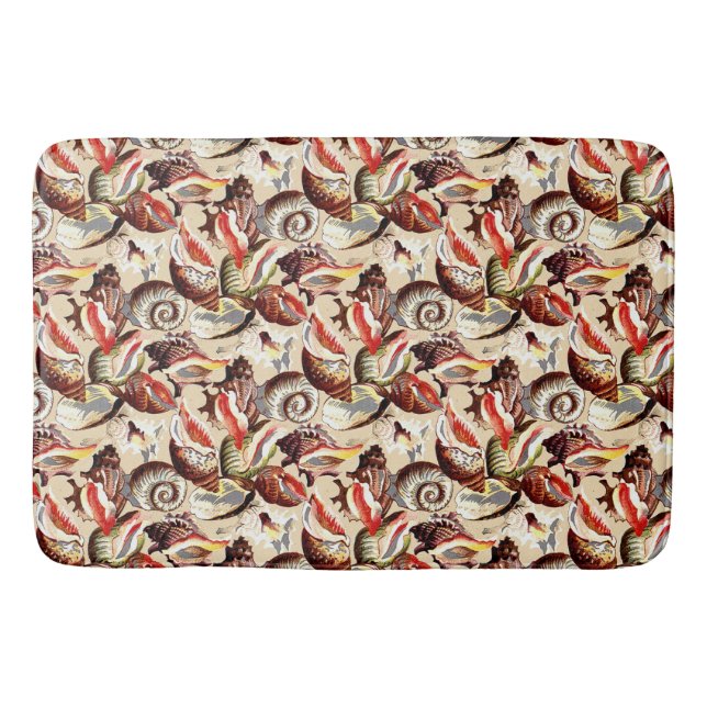 Tapis De Bain Ocean Beach Sandy Sea Shells Motif (Devant)