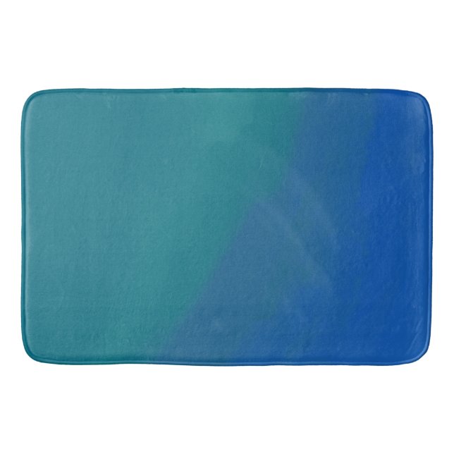 Tapis De Bain Océan bleu et vert minimaliste (Devant)