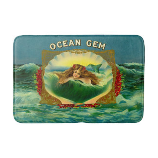 Tapis De Bain Ocean Gem mermaid étiquette de cigare